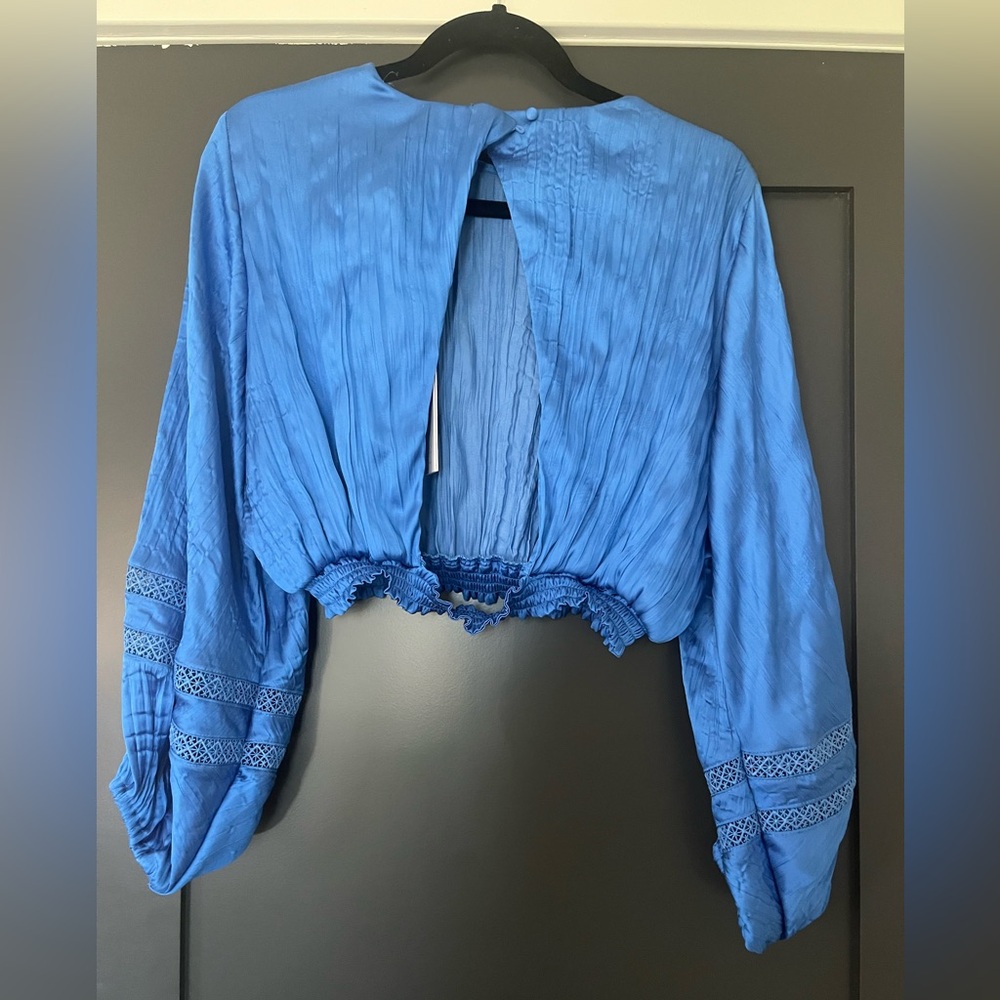 NWT House of Harlow Blue Matching pant/blouse set - Size Small - Picture 5 of 16